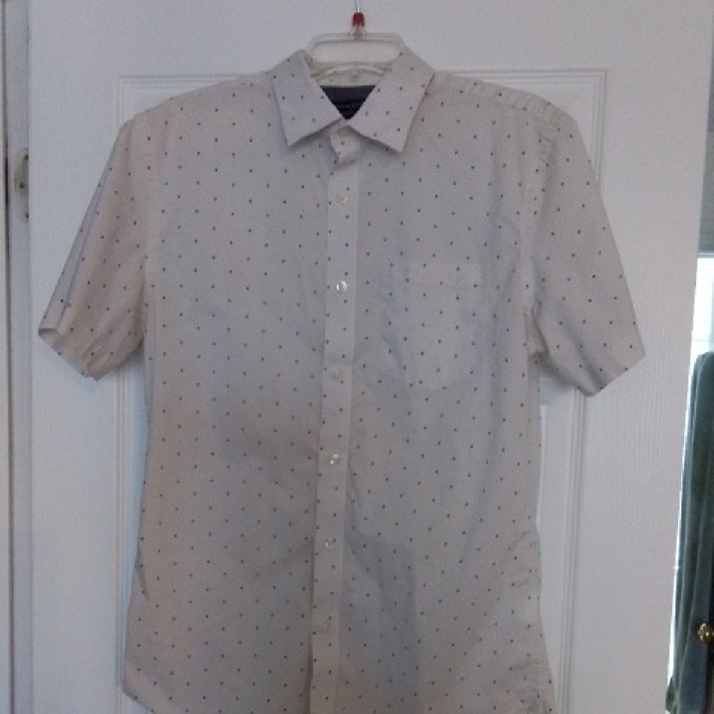 Banana Republic Men's White Short Sleeve Shirt